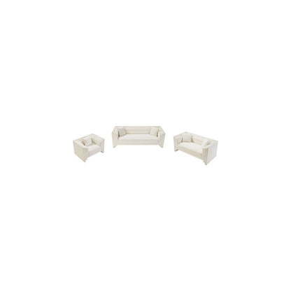 Everett Cream Chenille Fabric Chair
