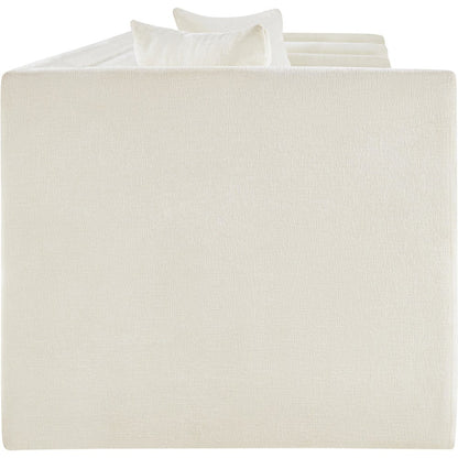 Everett Cream Chenille Fabric Sofa