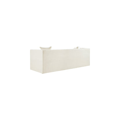 Everett Cream Chenille Fabric Sofa