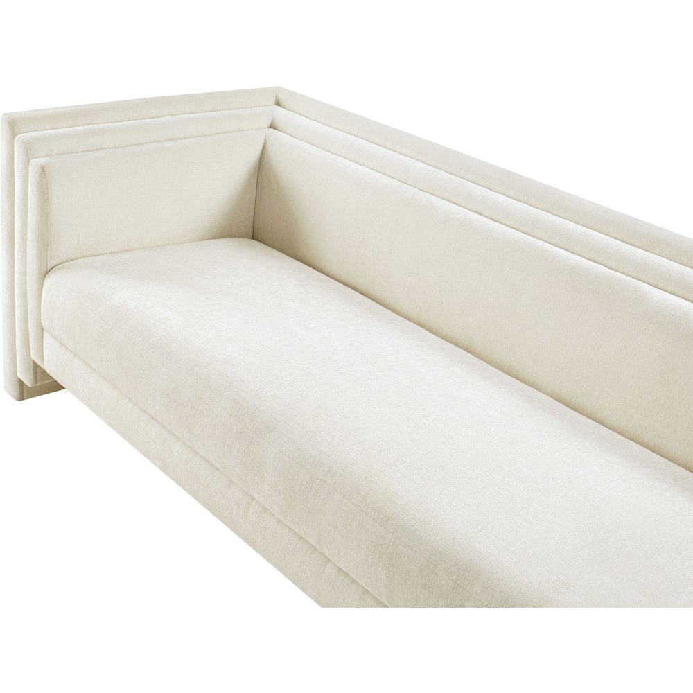 Everett Cream Chenille Fabric Sofa