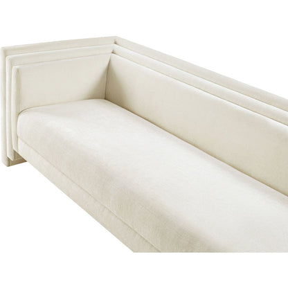 Everett Cream Chenille Fabric Sofa