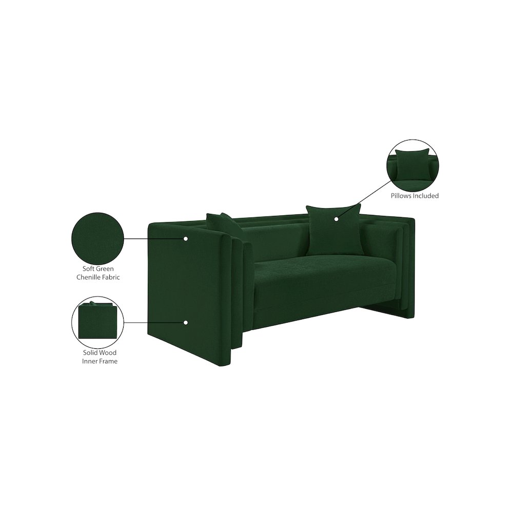 Everett Green Chenille Fabric Loveseat