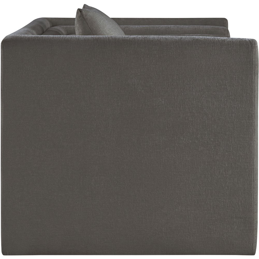 Everett Grey Chenille Fabric Chair