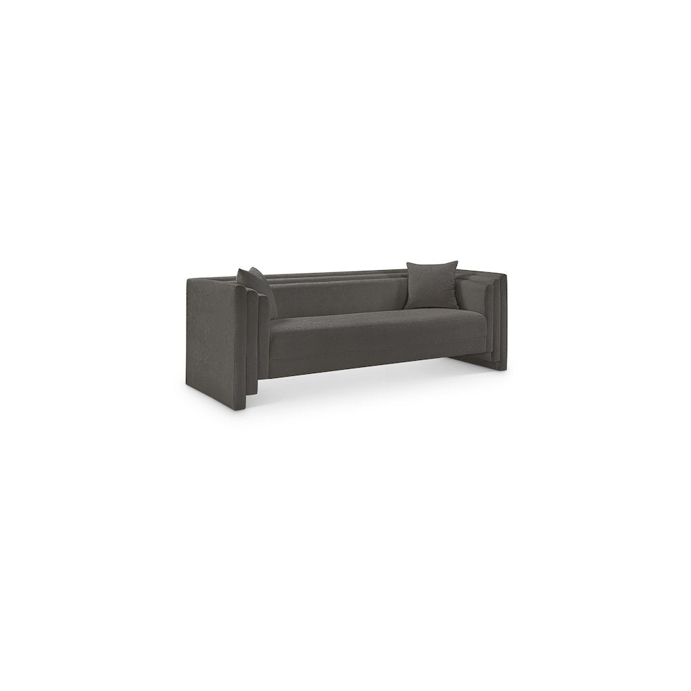 Everett Grey Chenille Fabric Sofa