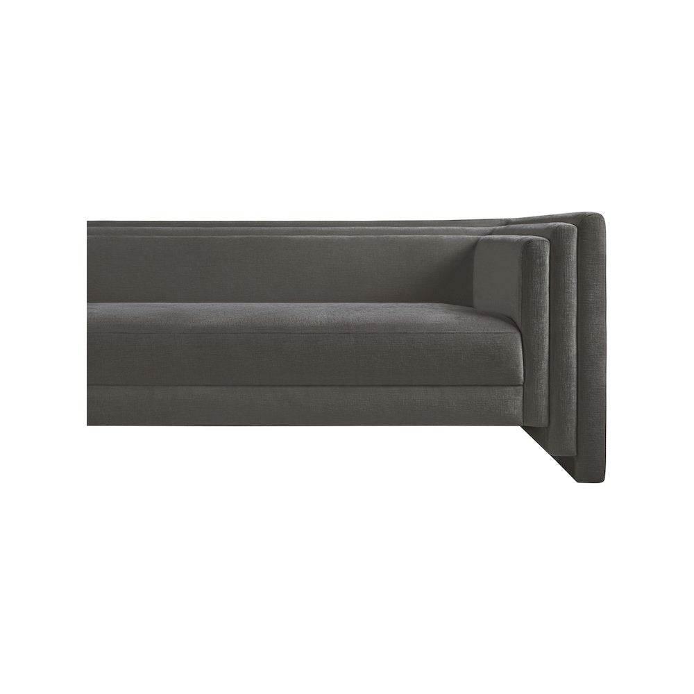 Everett Grey Chenille Fabric Sofa