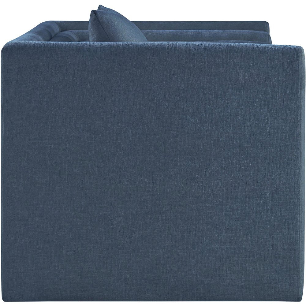 Everett Light Blue Chenille Fabric Chair
