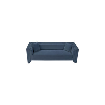 Everett Light Blue Chenille Fabric Sofa