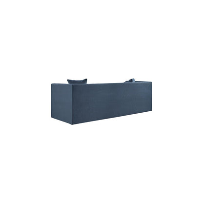 Everett Light Blue Chenille Fabric Sofa