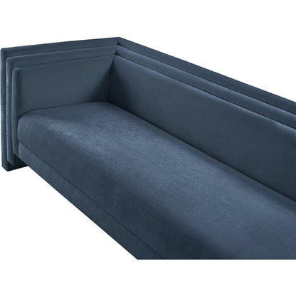 Everett Light Blue Chenille Fabric Sofa
