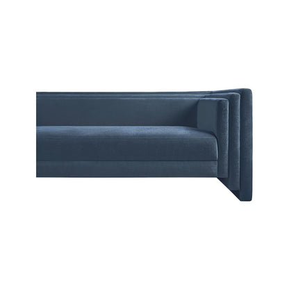Everett Light Blue Chenille Fabric Sofa