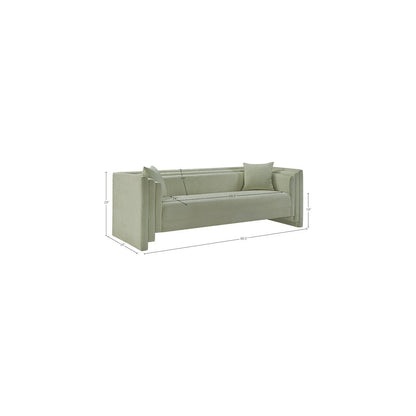 Everett Mint Chenille Fabric Sofa