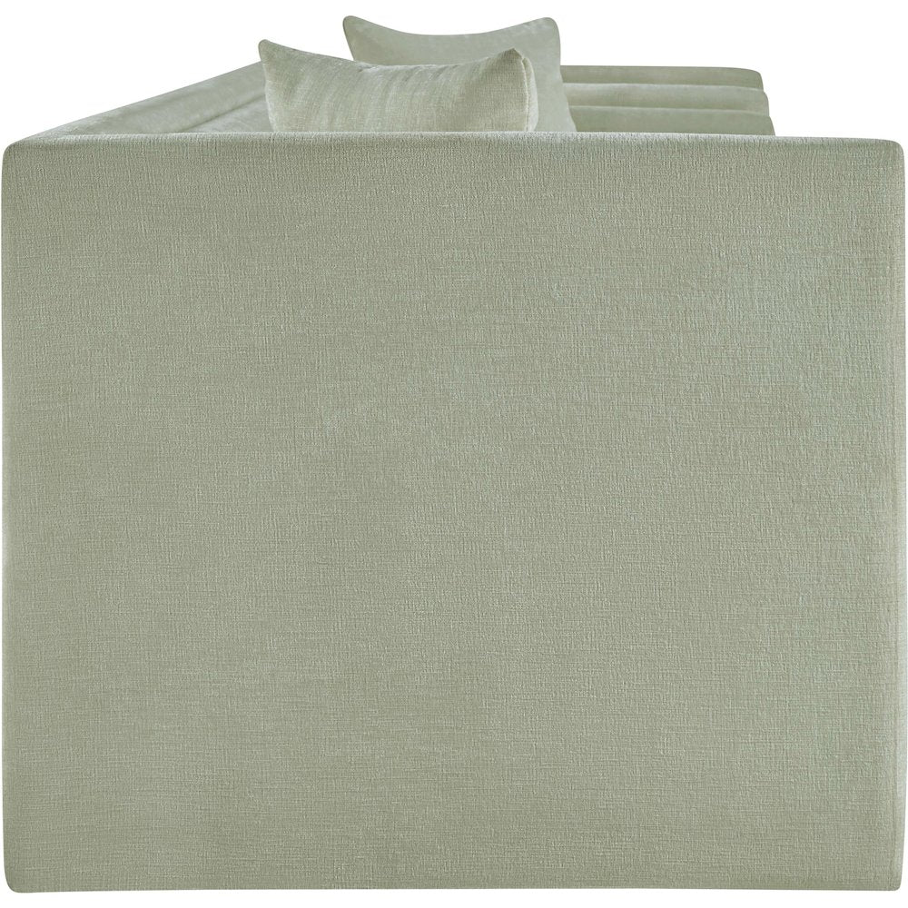 Everett Mint Chenille Fabric Sofa