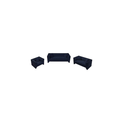 Everett Navy Chenille Fabric Loveseat
