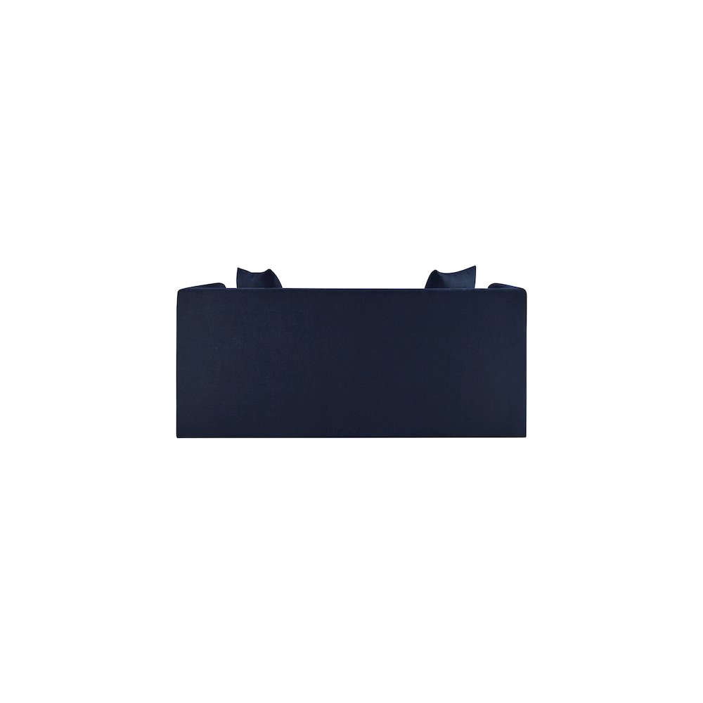 Everett Navy Chenille Fabric Loveseat