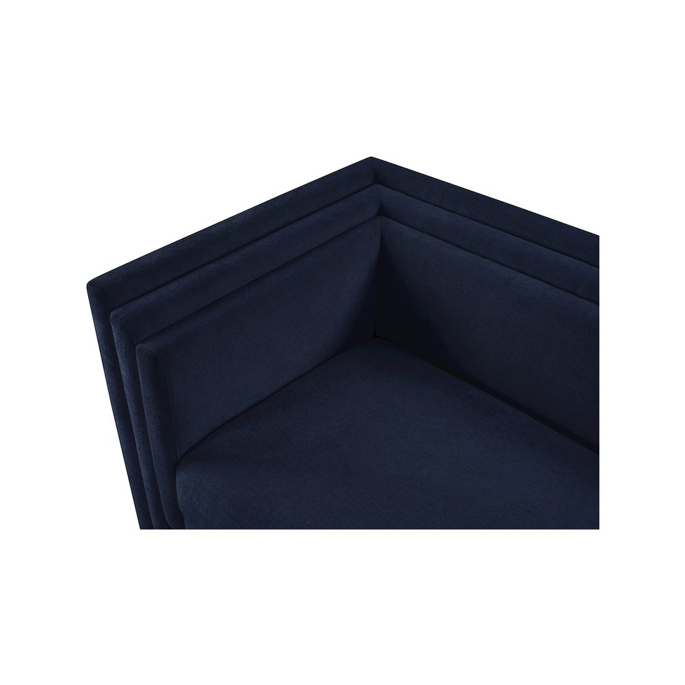 Everett Navy Chenille Fabric Loveseat