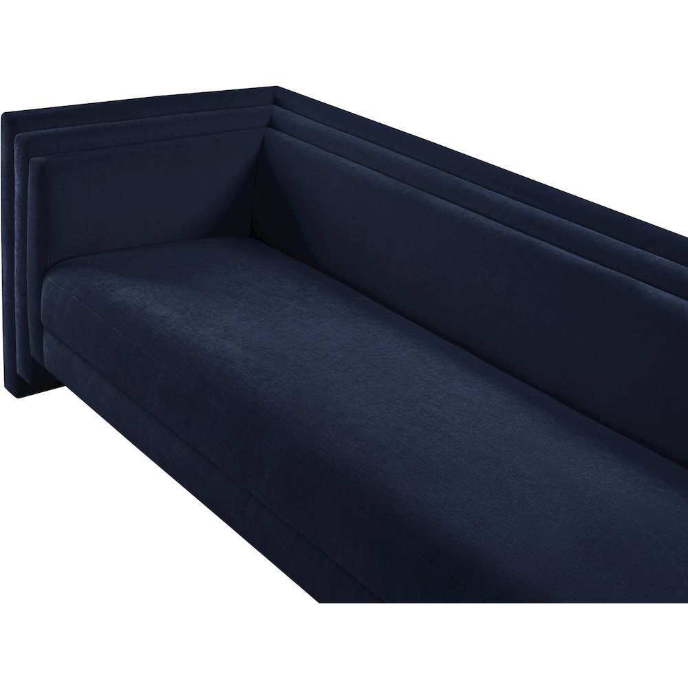 Everett Navy Chenille Fabric Sofa
