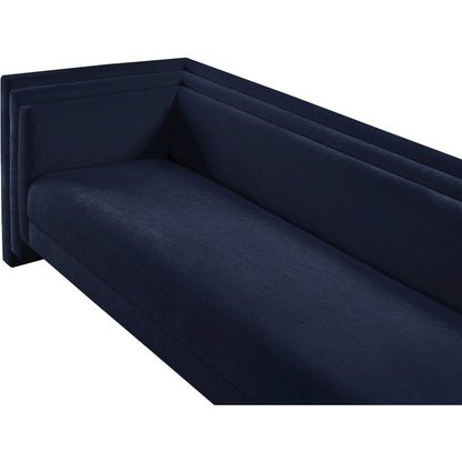 Everett Navy Chenille Fabric Sofa