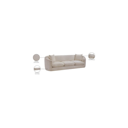 Penelope Beige Chenille Fabric Sofa