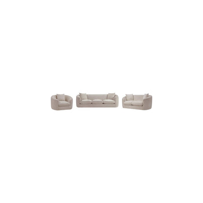 Penelope Beige Chenille Fabric Sofa