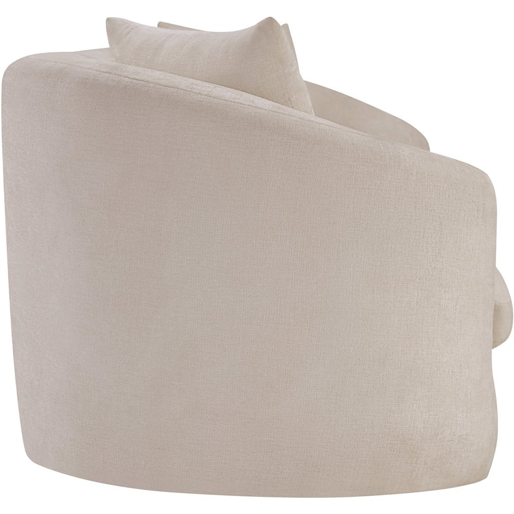 Penelope Beige Chenille Fabric Sofa