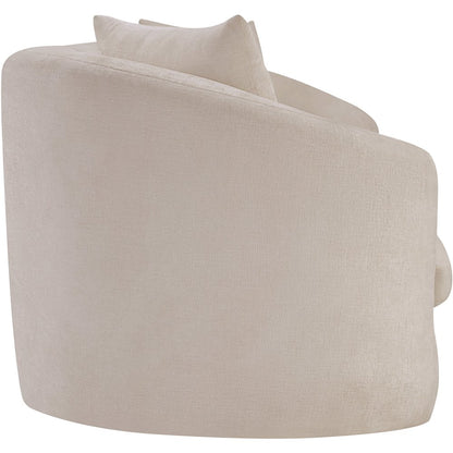 Penelope Beige Chenille Fabric Sofa