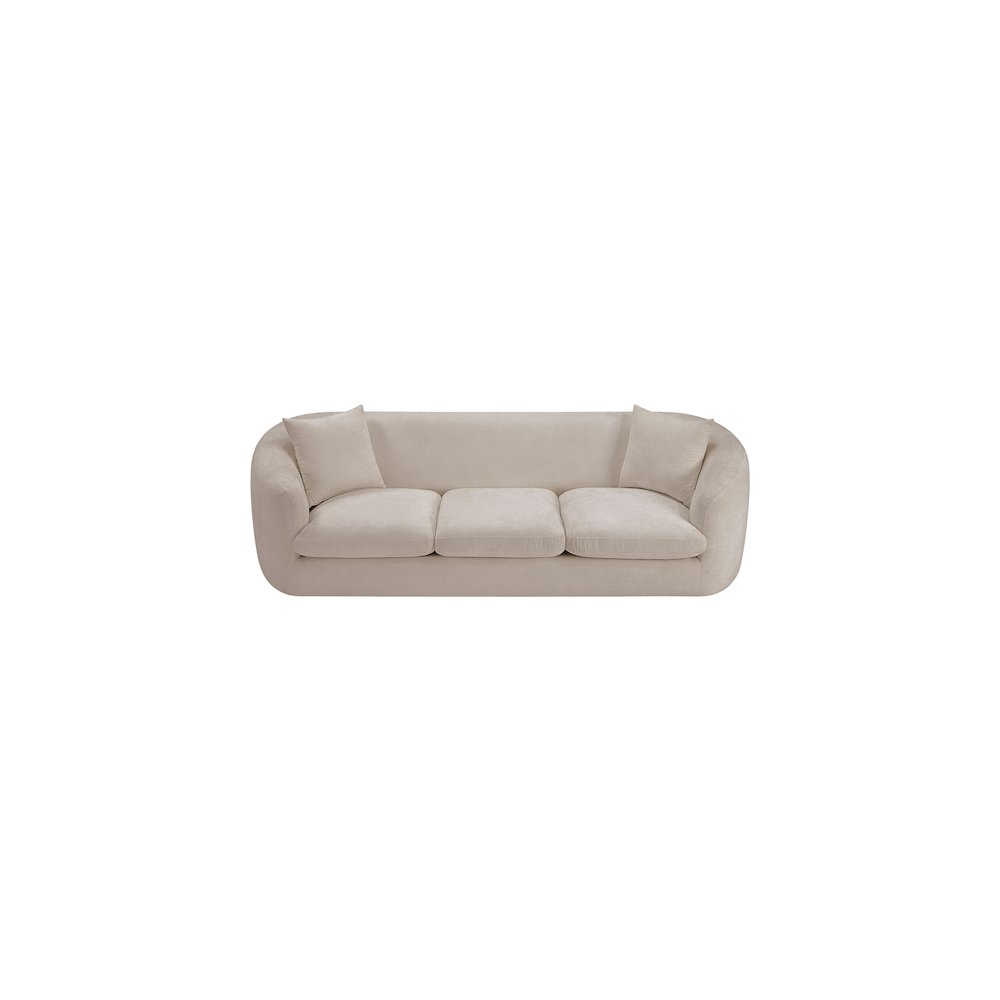 Penelope Beige Chenille Fabric Sofa