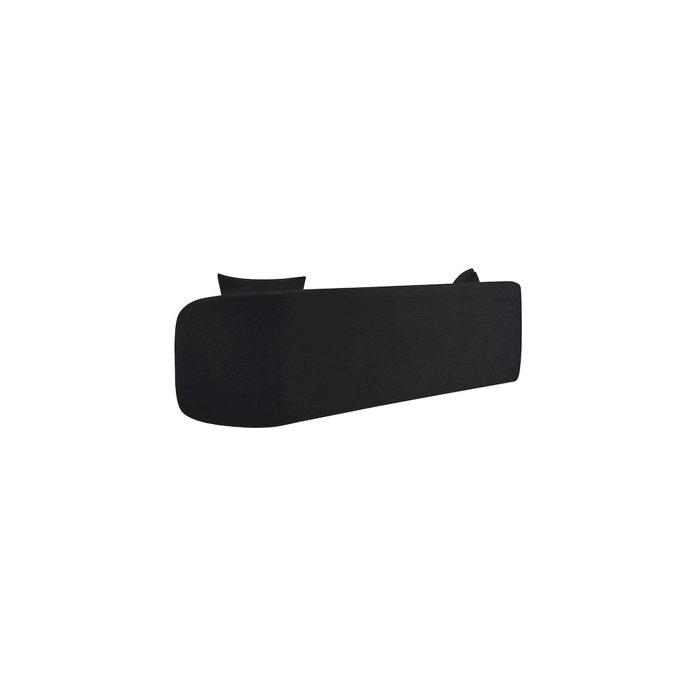 Penelope Black Chenille Fabric Sofa