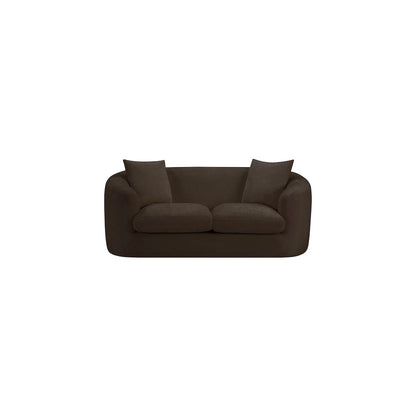 Penelope Brown Chenille Fabric Loveseat