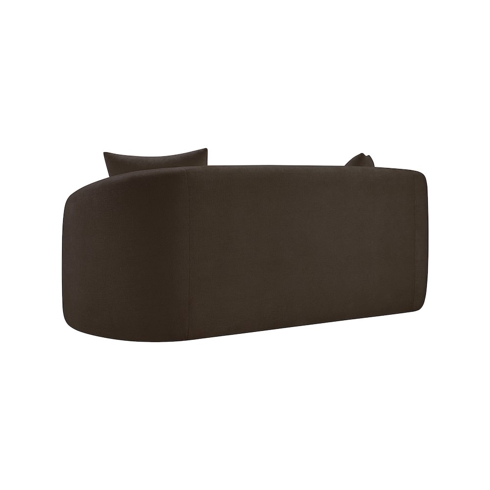 Penelope Brown Chenille Fabric Loveseat