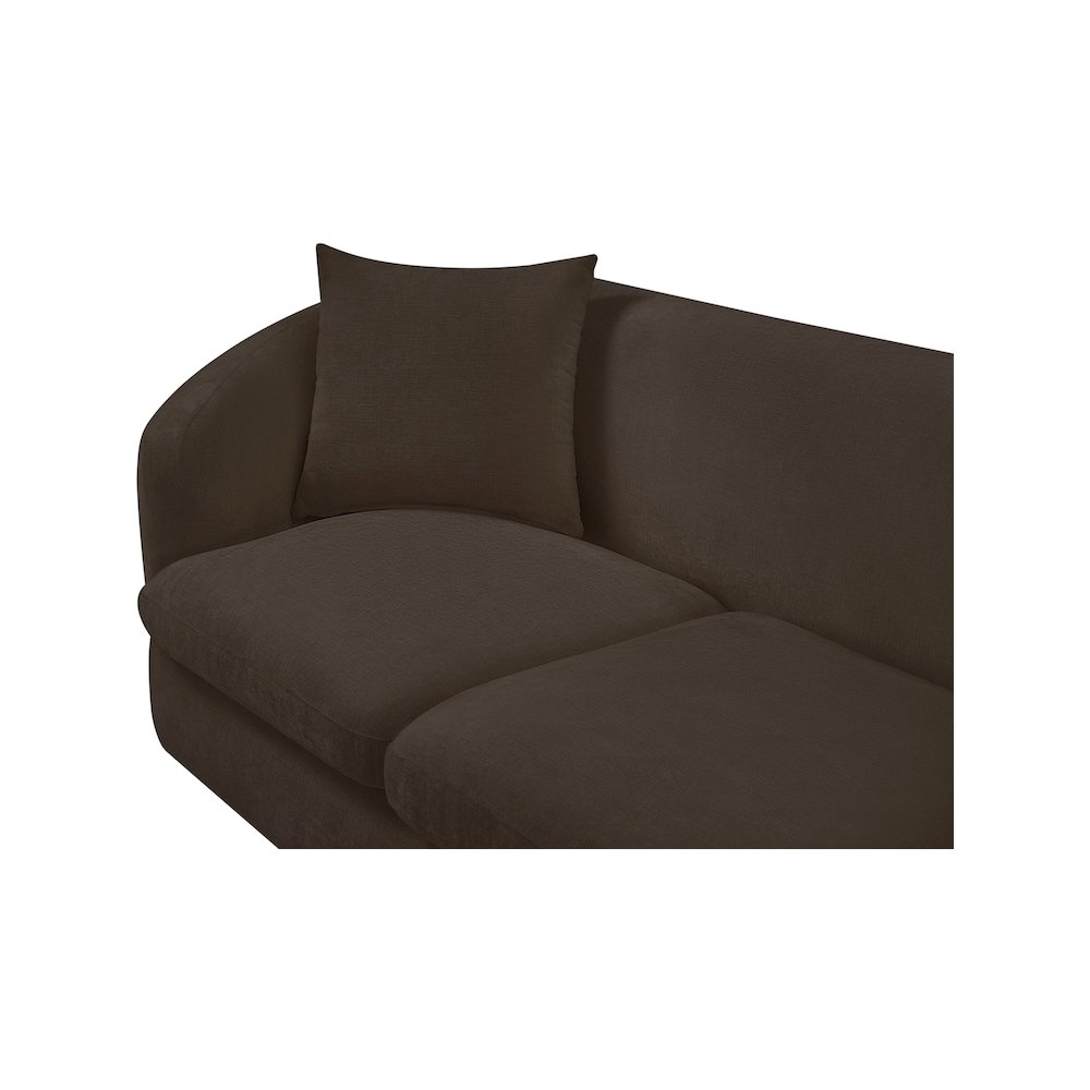 Penelope Brown Chenille Fabric Loveseat