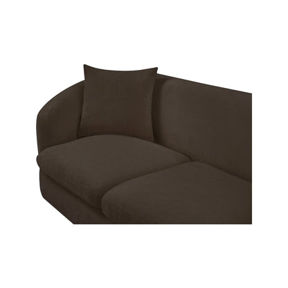 Penelope Brown Chenille Fabric Loveseat