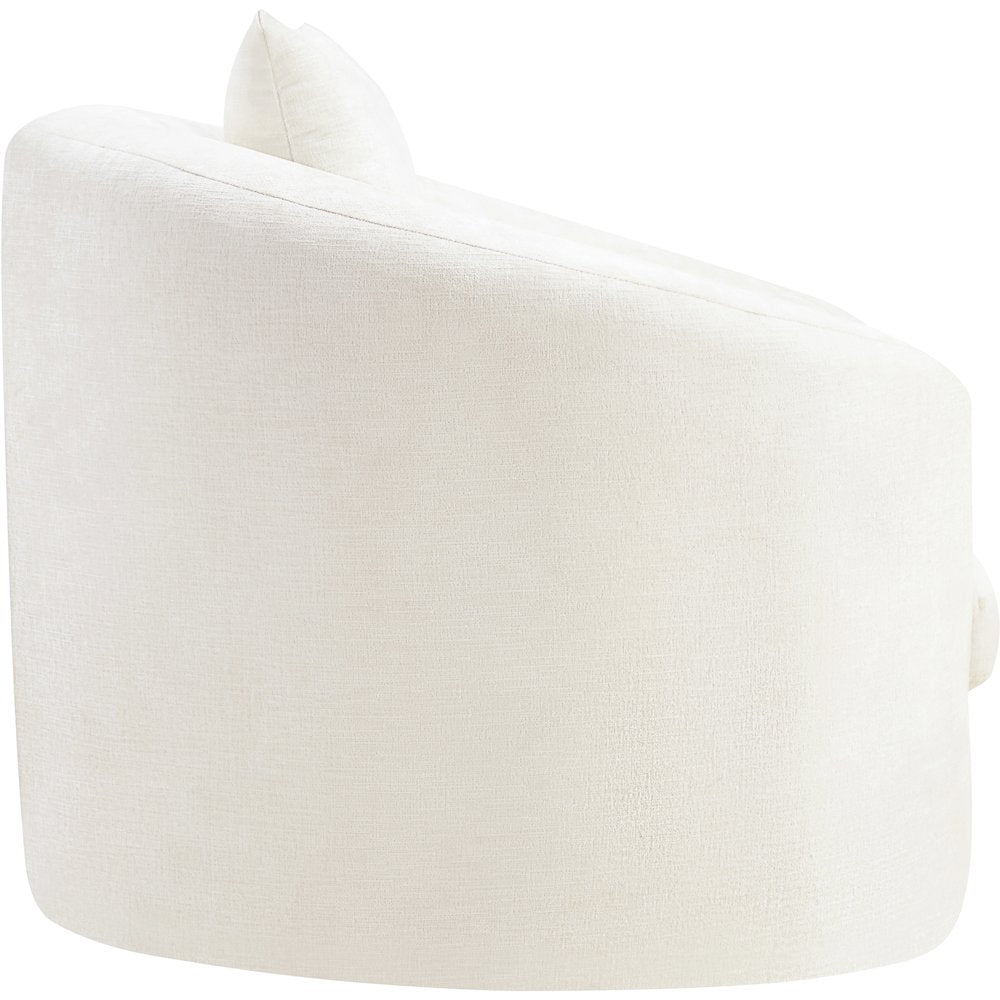 Penelope Cream Chenille Fabric Chair