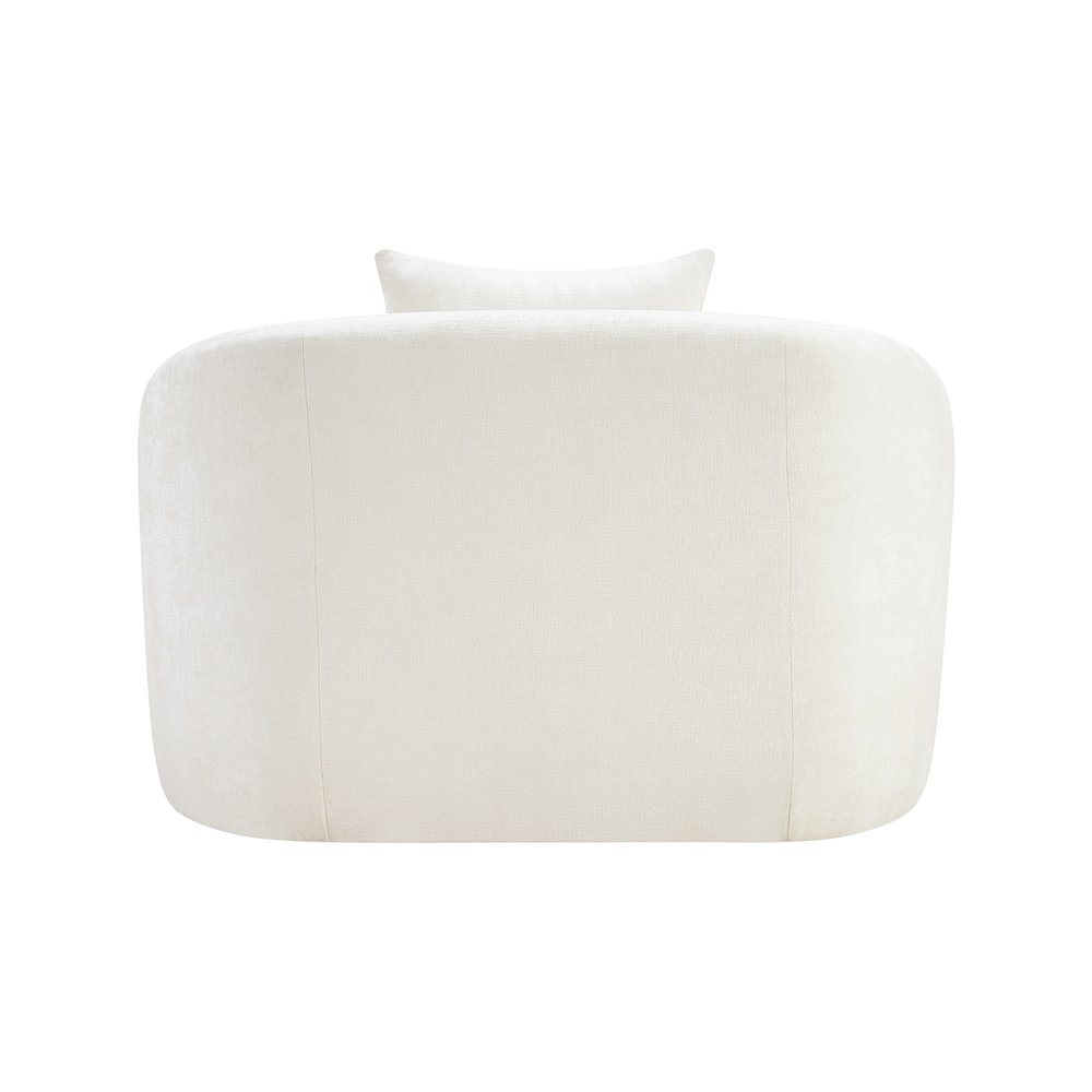 Penelope Cream Chenille Fabric Chair