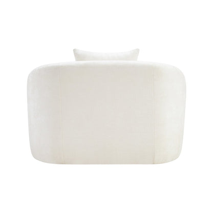 Penelope Cream Chenille Fabric Chair