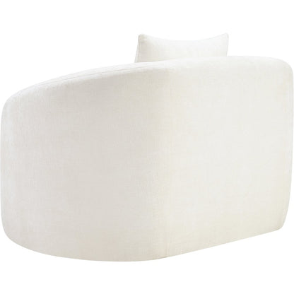 Penelope Cream Chenille Fabric Chair