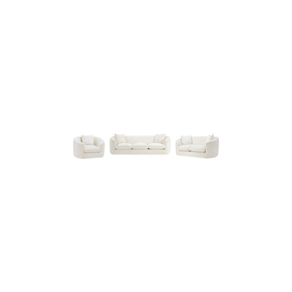 Penelope Cream Chenille Fabric Chair