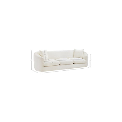Penelope Cream Chenille Fabric Sofa