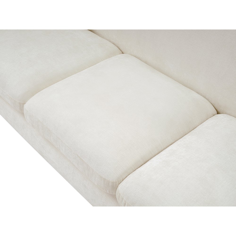 Penelope Cream Chenille Fabric Sofa