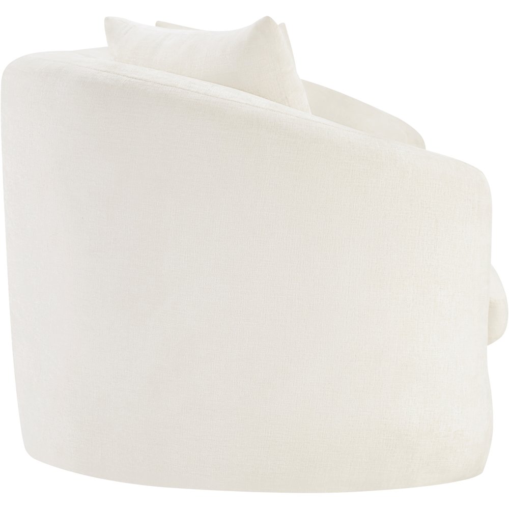 Penelope Cream Chenille Fabric Sofa