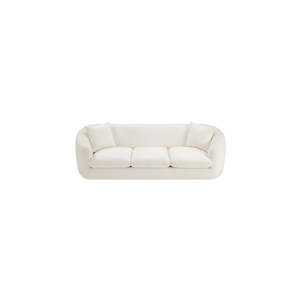 Penelope Cream Chenille Fabric Sofa
