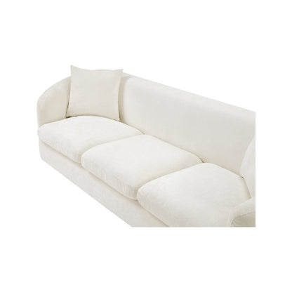 Penelope Cream Chenille Fabric Sofa