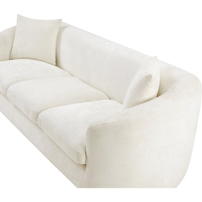 Penelope Cream Chenille Fabric Sofa