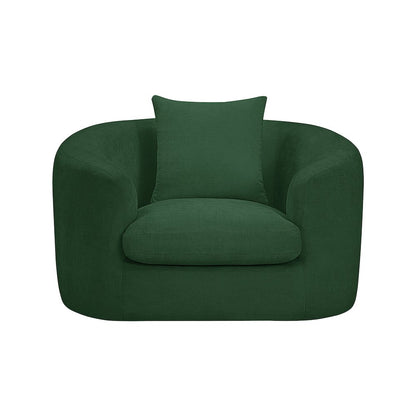Penelope Green Chenille Fabric Chair