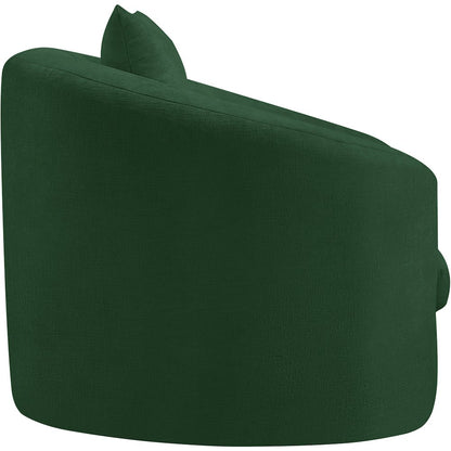 Penelope Green Chenille Fabric Chair