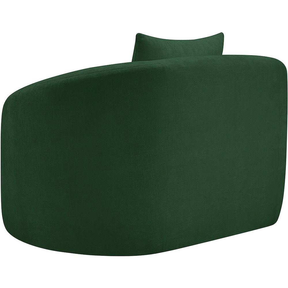 Penelope Green Chenille Fabric Chair