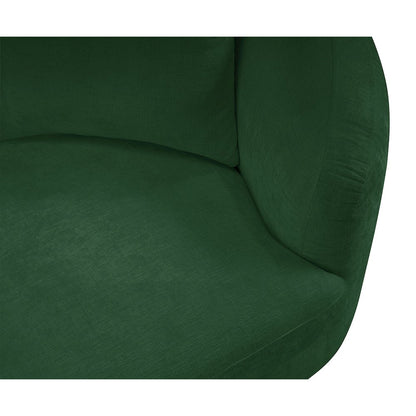 Penelope Green Chenille Fabric Chair