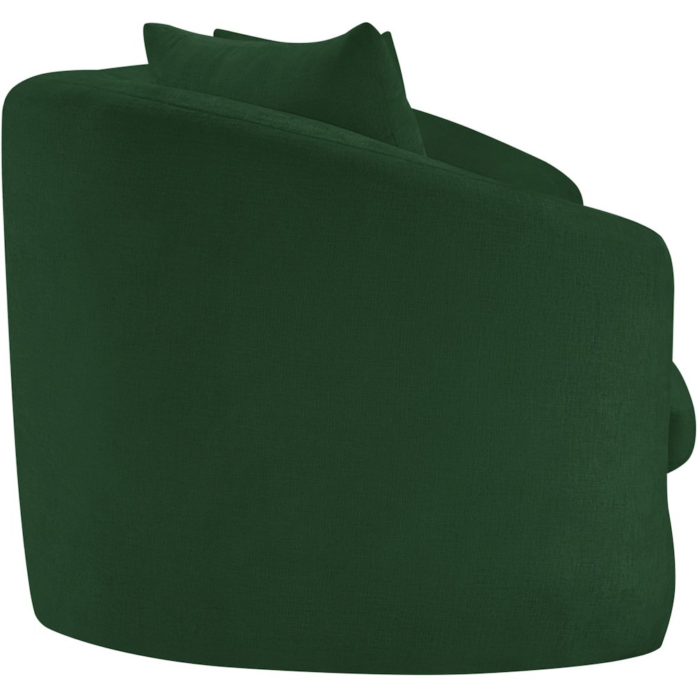 Penelope Green Chenille Fabric Sofa