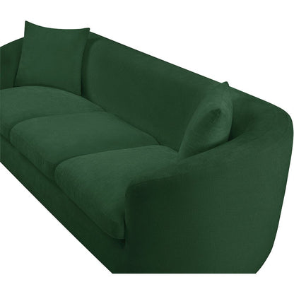 Penelope Green Chenille Fabric Sofa