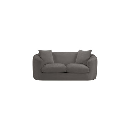 Penelope Grey Chenille Fabric Loveseat