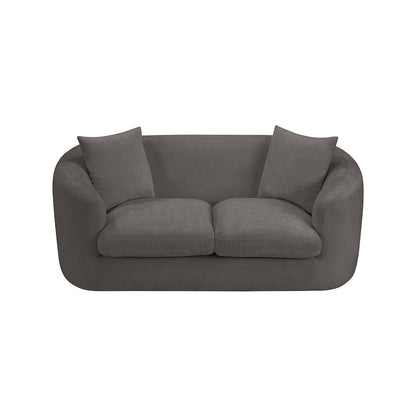 Penelope Grey Chenille Fabric Loveseat